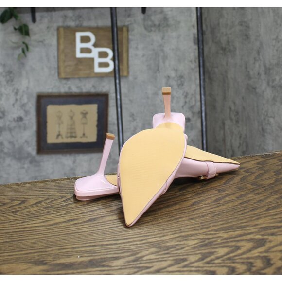 NEW Berness Womens Cindy Buckle Accent Slingback Stiletto Heels Pink 9M - Picture 7 of 8